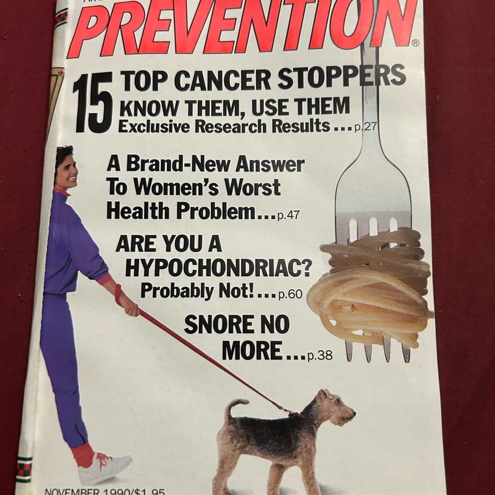 Women’s Vintage Prevention Magazine. November 1990